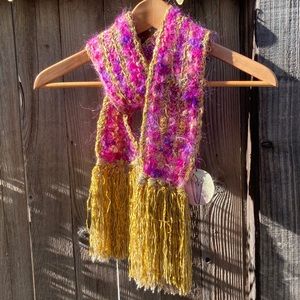 Hand Made crocheted Scarf with Beads